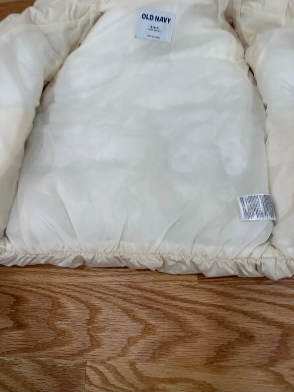 Old Navy Ivory Quilted Puffer Vest